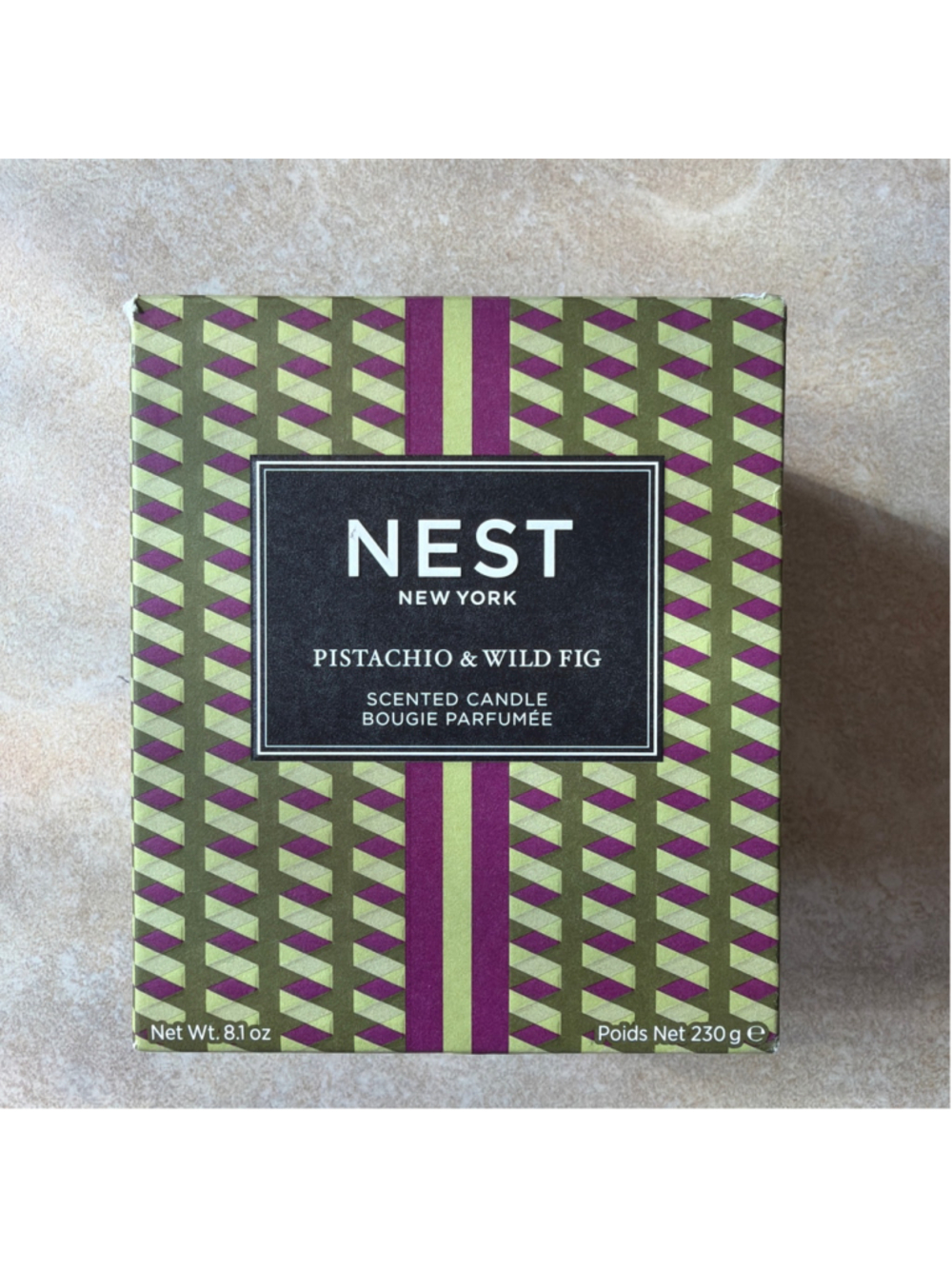 NEST New York Pistachio & Wild Fig Scented Candle One Size Green Purple